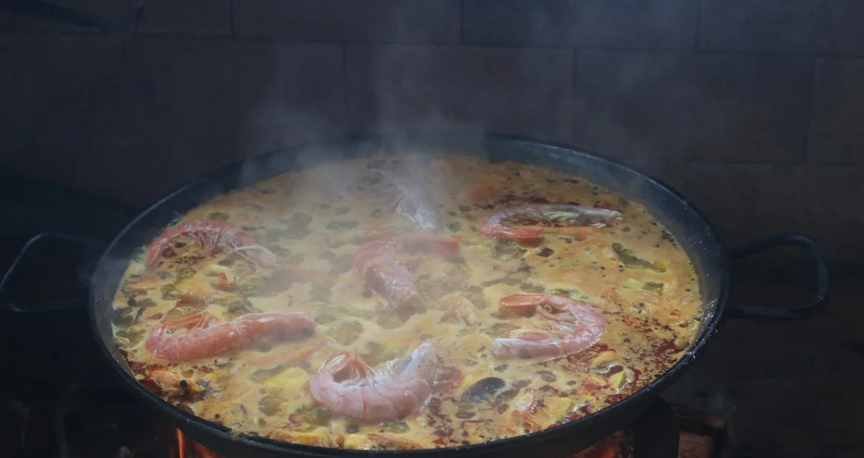 paella, fideua, cooking